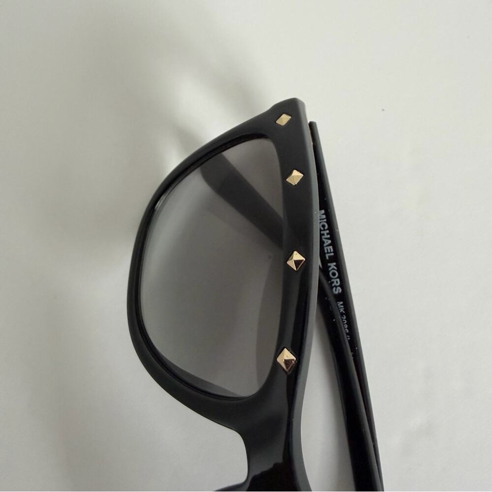 Michael Kors Las Vegas Oversized Studded Sunglasses Black Gold - Picture 7 of 8